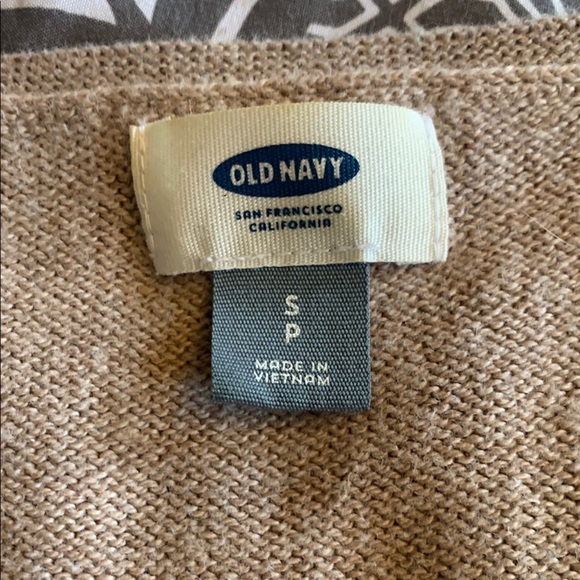 Old Navy Tan V-Neck Pullover Sweater Women’s Small - Picture 2 of 6